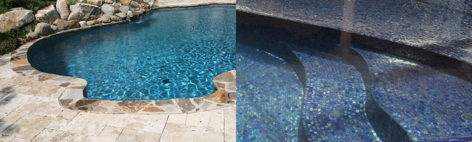 Pool tiles and stones